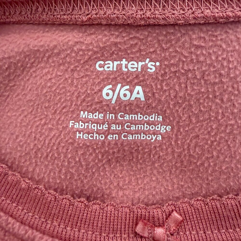 Carter's Girls' 4-Piece Polar Bear Pajama Set 6/6A for Fall & Winter One Fleece - Picture 11 of 13